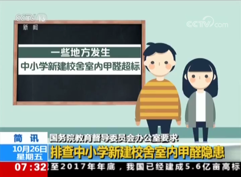 【國務(wù)教育督導(dǎo)辦】排查中小學(xué)新建校舍室內(nèi)甲醛隱患
